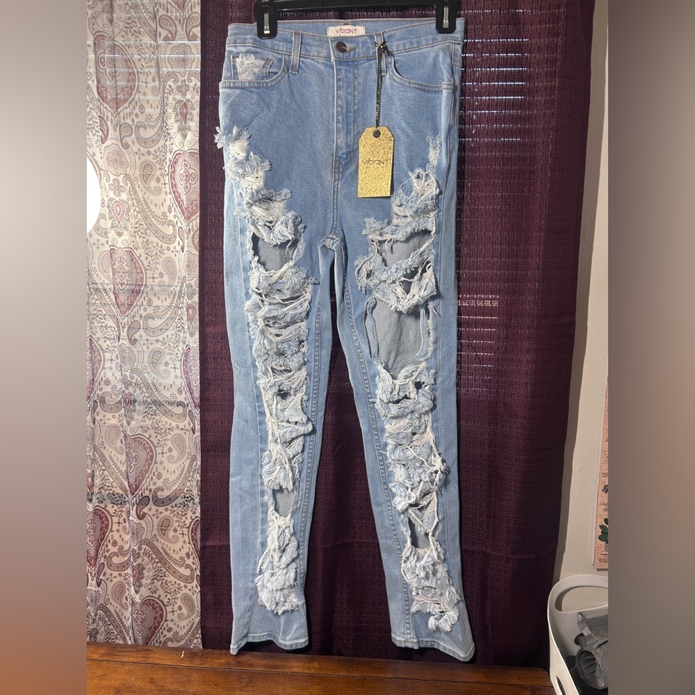 ICON Distressed Denim Skinny Jeans